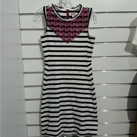 Hatley Dresses & Skirts - Hatley Black and Pink Striped Mini Dress‎
